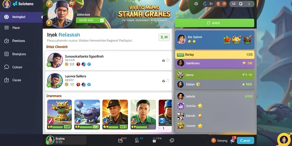 Screenshot fitur sosial yang memungkinkan interaksi antar pengguna.